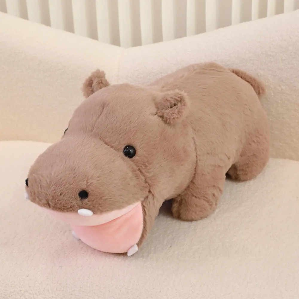 The Bouncy Pig Moo Deng Plush Toys Cute Stuffed Angry Baby Hippo Doll Cartoon Collection Hippo Doll Plush Toy Home Decor