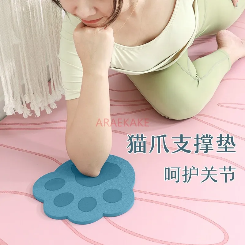 قطعتان من وسادة ركبة اليوغا الصغيرة، وسادة دعم مسطحة، وسادة كوع صغيرة الحجم، وسادة مشتركة، وسادة ركوع لعجلة البطن