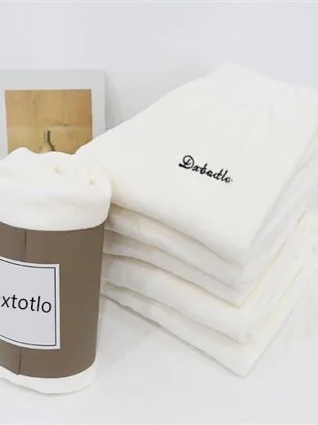 Women's Comfortable Coral Fce Warm Pants Home Leisure Pants High Waist Nine Points Polyester Fabric Thiened Fce Pants