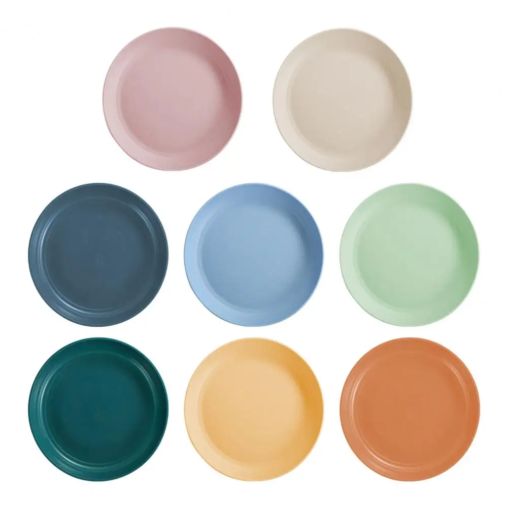 Natural Material Dinnerware Eco- Fiber Plates Eco-friendly Dinner Plates Set for Occasions Bpa-free Microwave Safe Salad Pasta