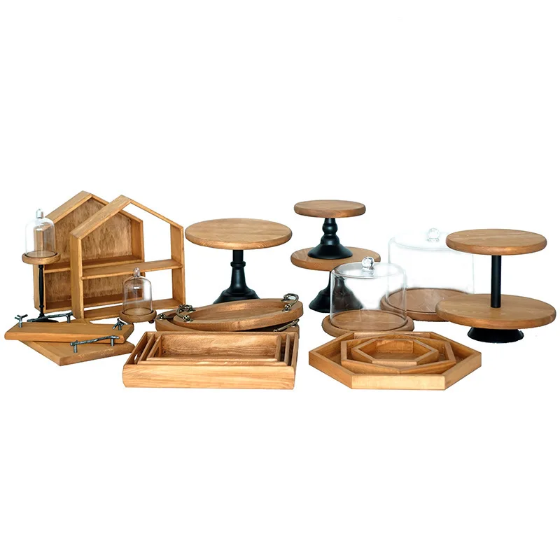 Wedding Cake Wood Cake Stands Table Decorating Party Cake Tools Dessert Showcase Decorations Cupcake Display Plates Food Holder