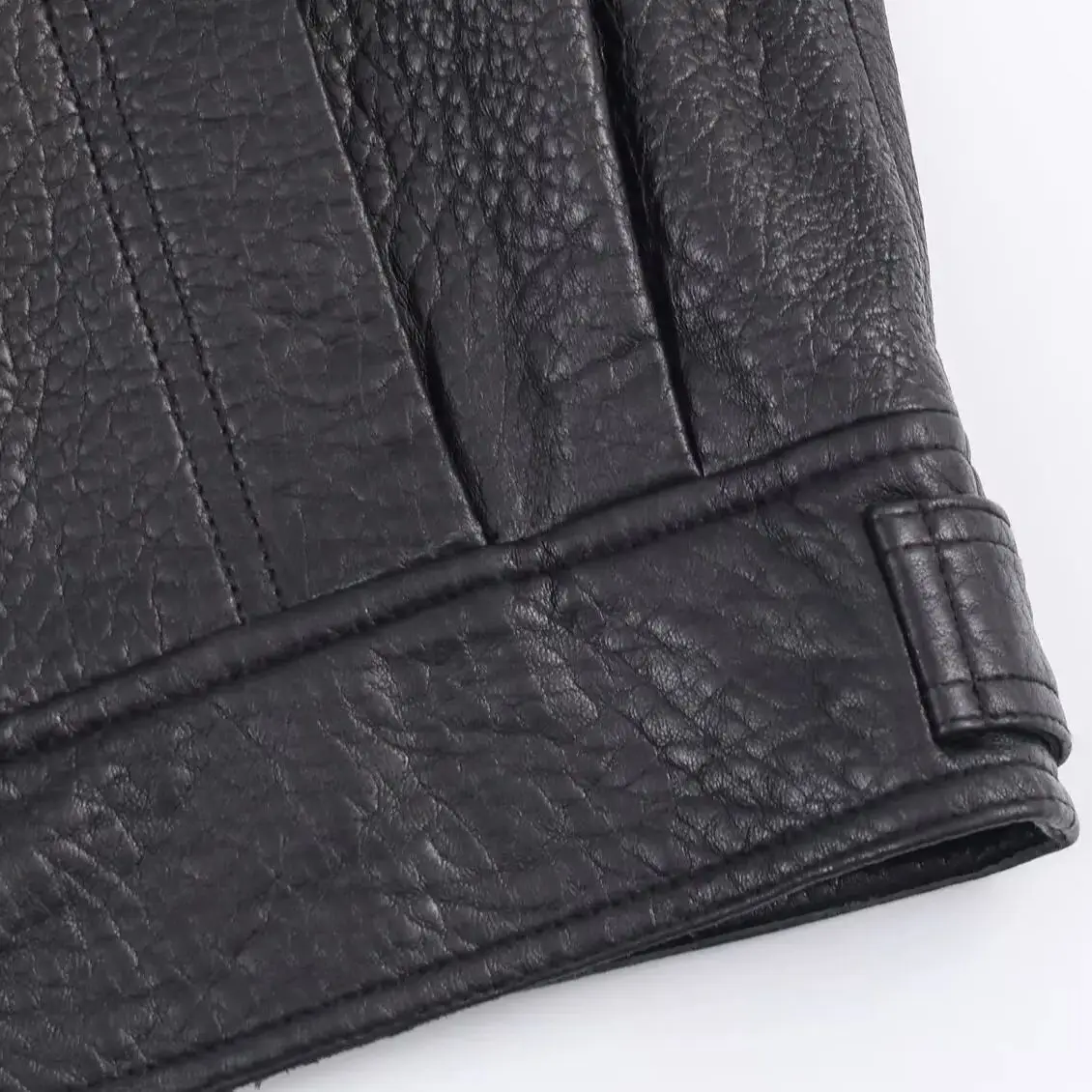 DiYiG WOMAN 2025 خريف موضة جديدة سترة جلدية فو ريترو كم طويل كل مباراة سستة معطف ملابس خارجية Mujer