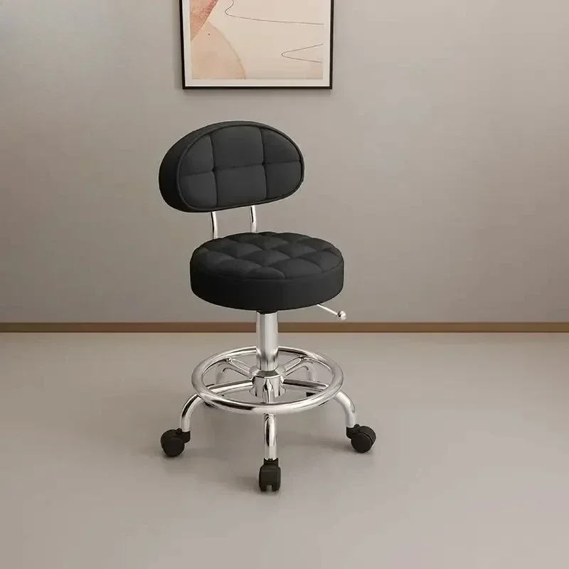 كرسي الحلاقين الجمالي عجلات بسيطة هيدروليكية محمولة كرسي تصفيف الشعر الدوار المصمم Coiffeur Stuhl الأثاث MQ50BC #6