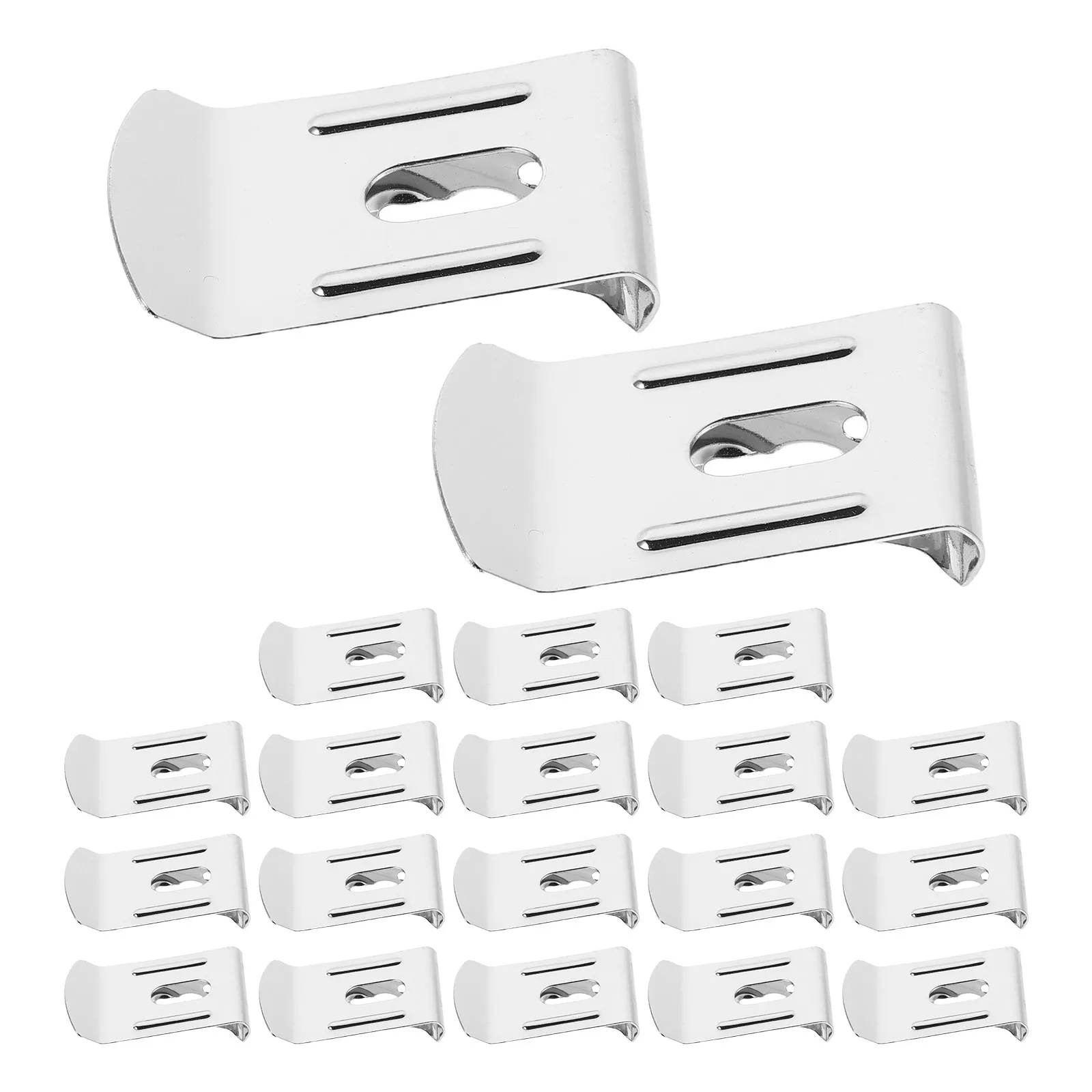 20Pcs Tape Measure Belt Clip Replacement Metal Steel Back Holder Universal Measuring Tape Clip for Workshop Construction Tool
