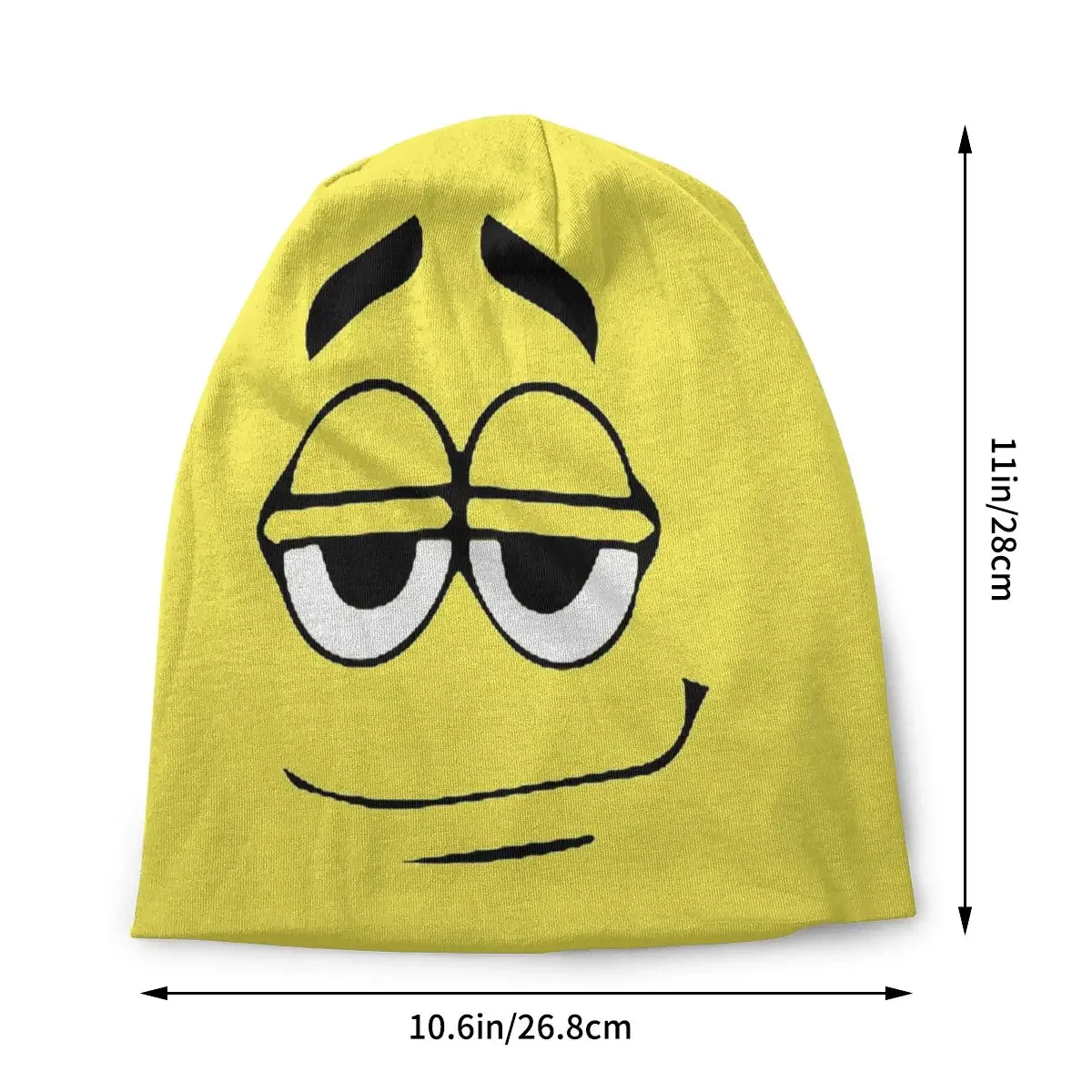 Yellow Candy Faces M Chocolate Washed Warm Bonnet Cycling Casual Beanies Protection Men Women Hats