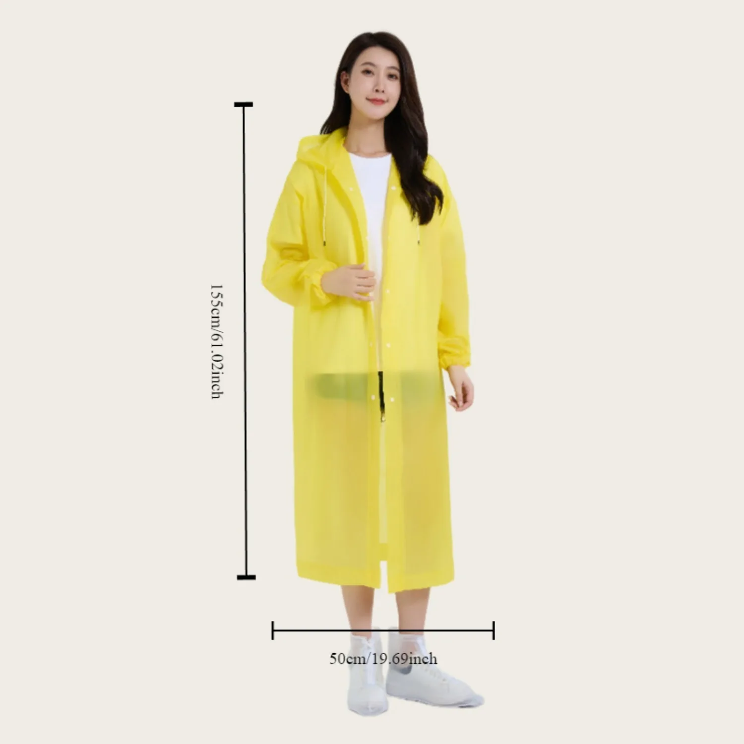 Uomo donna addensato EVA impermeabile maniche Beam Mouth impermeabile Rainwear Suit Adult Camping