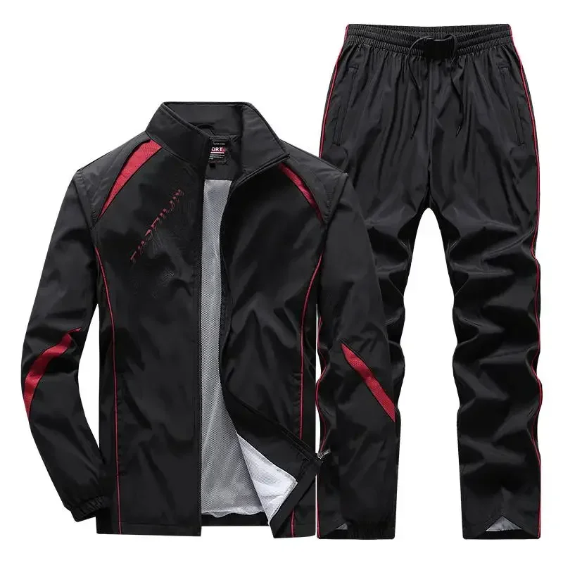 Men\'s Tracksuits 2 Piece Outfit Gym Jogging Running Sports Track Suits Sets Casual Long Sleeve Athletic Basketball Sweatsuits