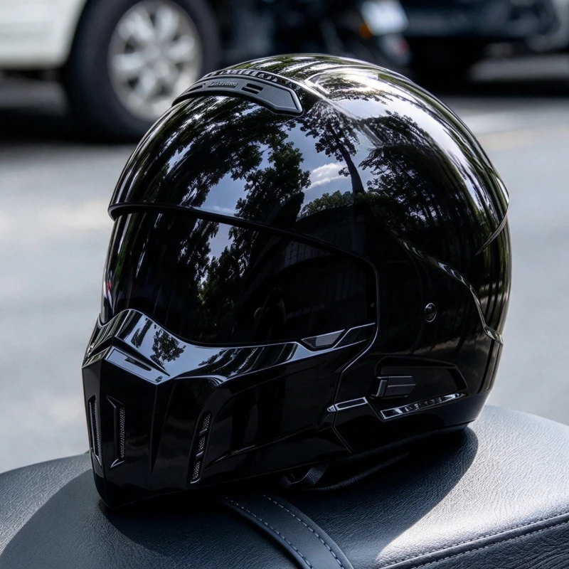 DOT Approved Motorcycle Scorpion Full Face Helmets With Black Lens Men Removable Guard Modular Helmets Plus Size 3XL 4XL