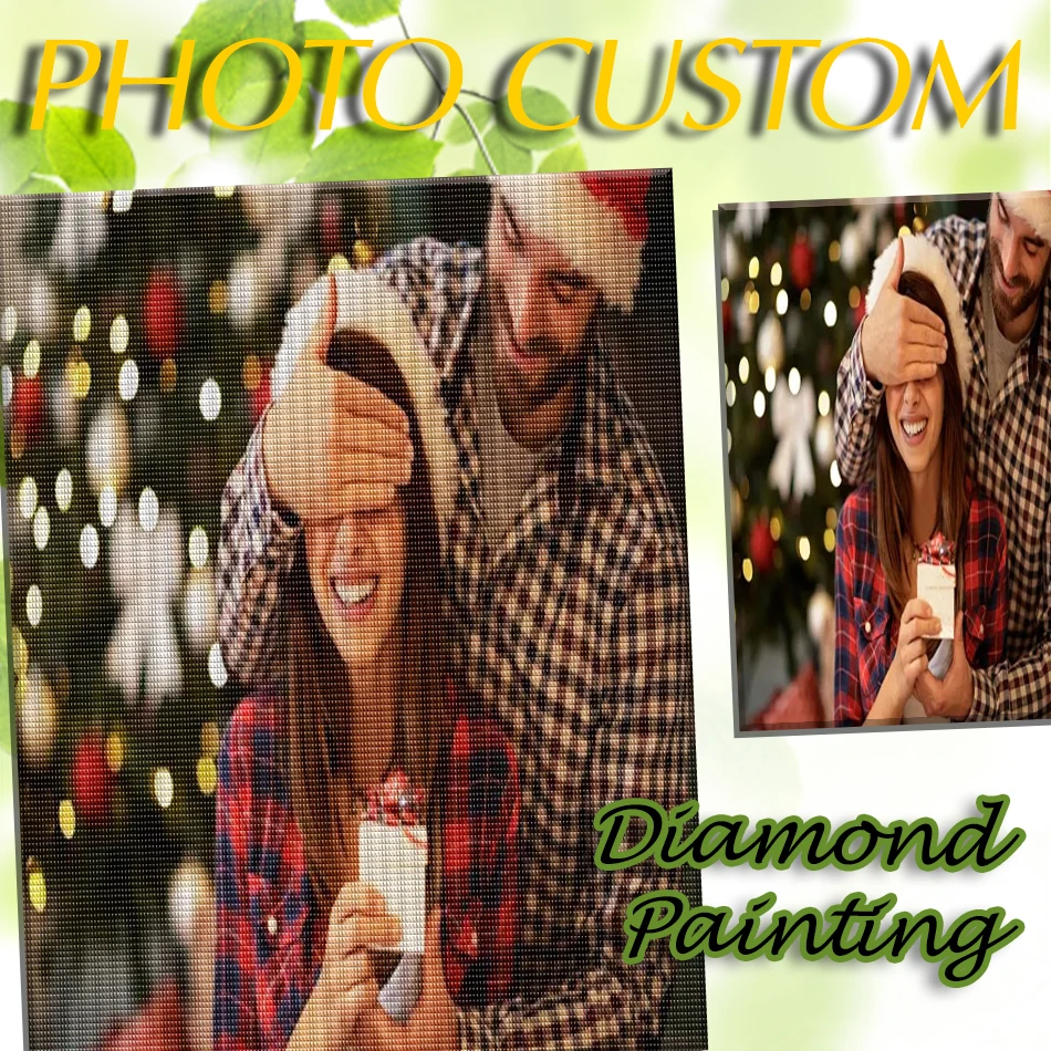 

PhotoCustom Full Round/Square Diamond Painting Christmas Personalize With Your Photo Customize Home Decor Art
