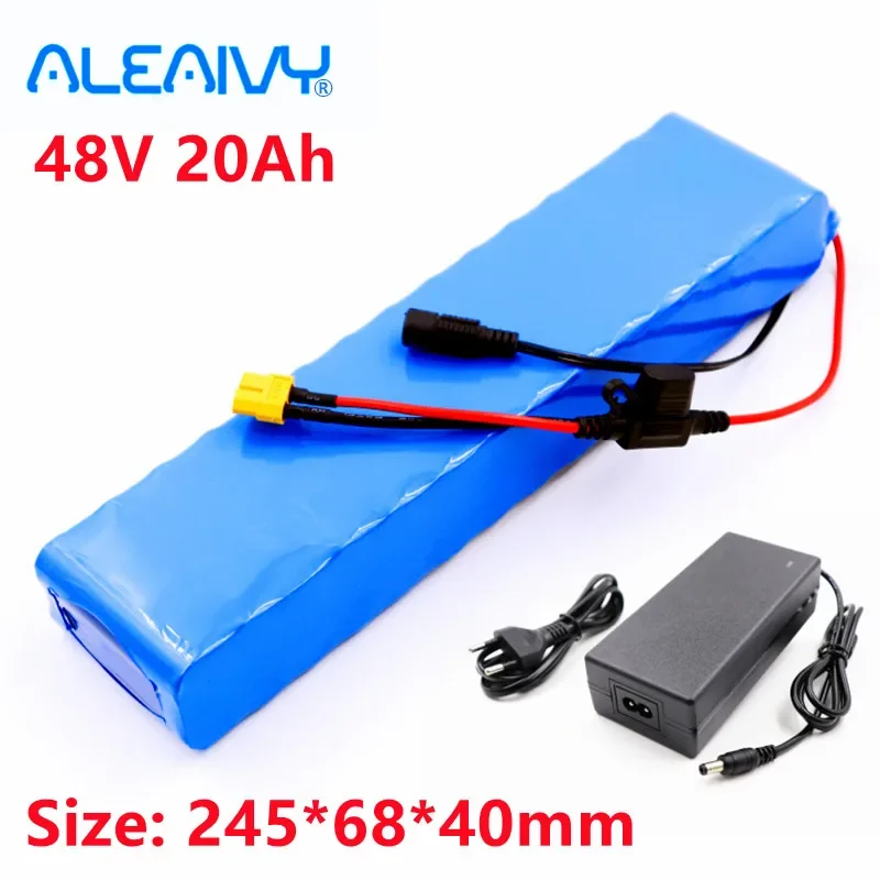 

48V 20Ah 18650 Lithium Battery Pack 13S2P High Power Battery for 54.6V 750W 1000W BAFANG Kit built-in bms With Charger And fuse