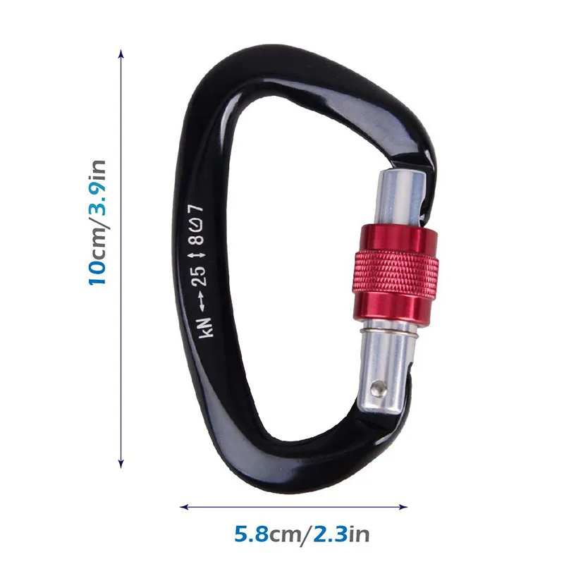 Imagem -04 - Escalada Carabiner 25kn d Forma Escalada Buckle Lock Segurança Exterior Escalada Equipamento Acessórios Pcs Profissional