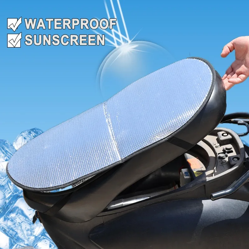 Summer Sunscreen Motorcycle Seat Cover Rainproof Waterproof Seat Cushion Pad Thermal Insulation Sun Protection Seat Cover