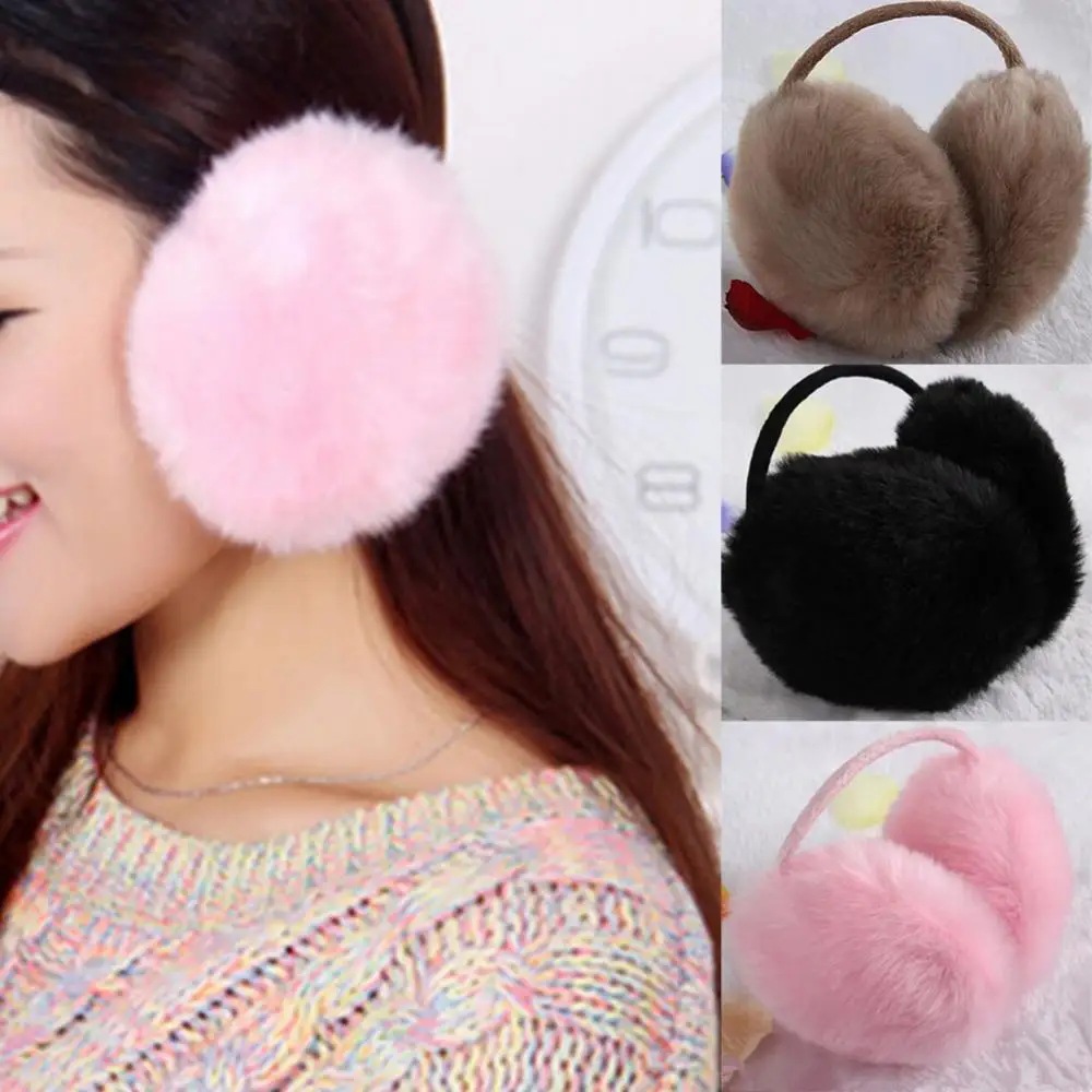 

Women Fashion Faux Fur Winter Earwarmers Soft Warm Ear Muffs Outdoor Cold Protection Ear Muffs Ear Cover Earflap Protection