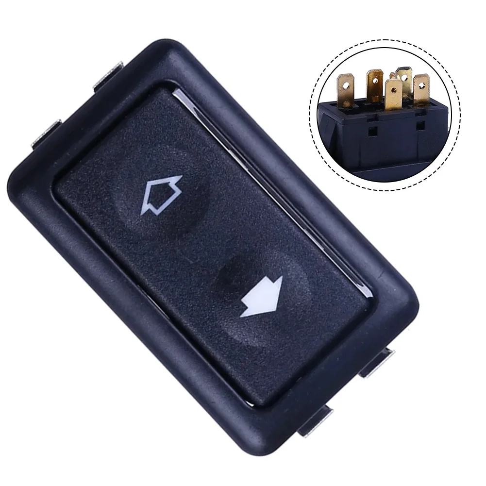 12V 24V Auto Power Controller Car Electric Window Switch Button Cover 6pin with Built in Lighting Indicator Black
