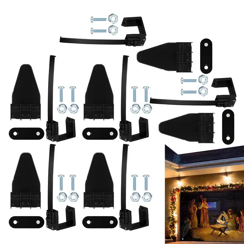 Garage Door Banner Clamps 6 Pieces Installation Kit Long Lasting Installation Accessories Banner Clips For Secure Display