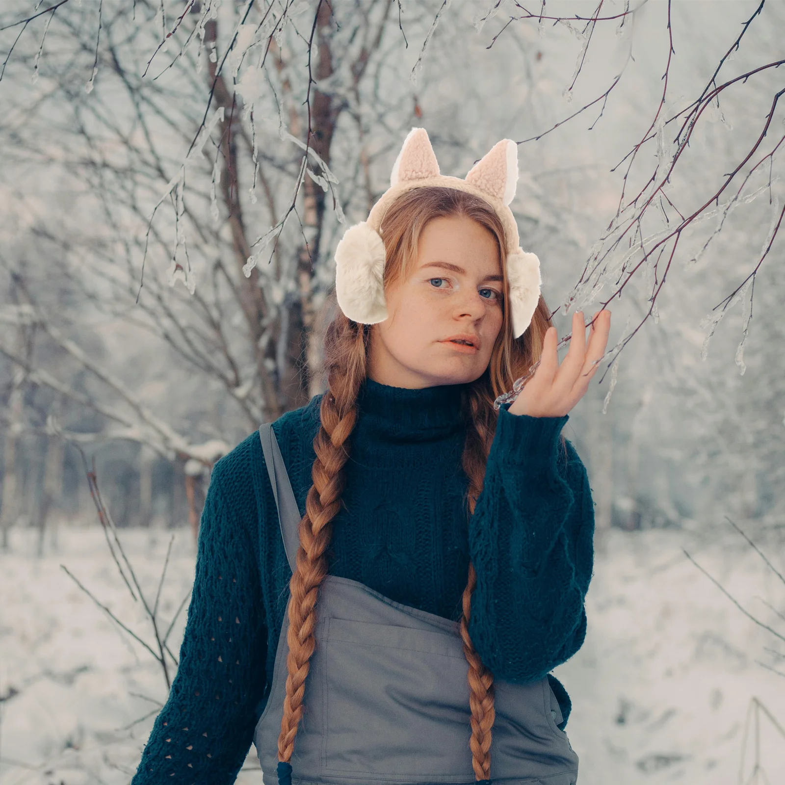 واقيات أذن للنساء للشتاء، واقيات أذن دافئة، ناعمة ومريحة، أنيقة للمشي والجري والتنقل في البرد #4