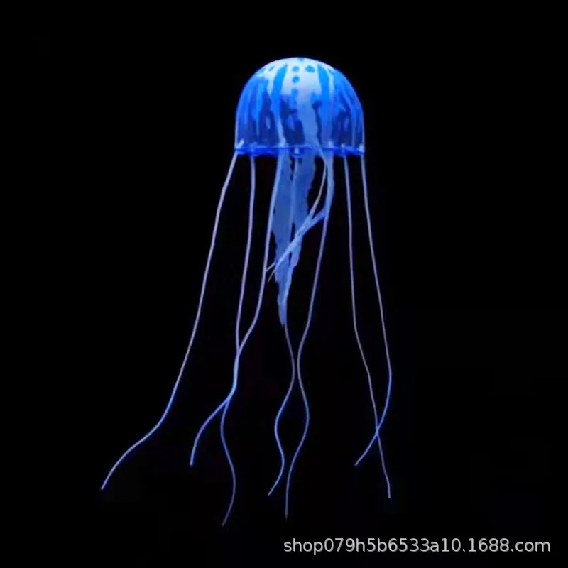 Elegant Glow-in-the-Dark Silicone Jellyfish – Enchanting Aquarium Decor, Non-Toxic & Durable