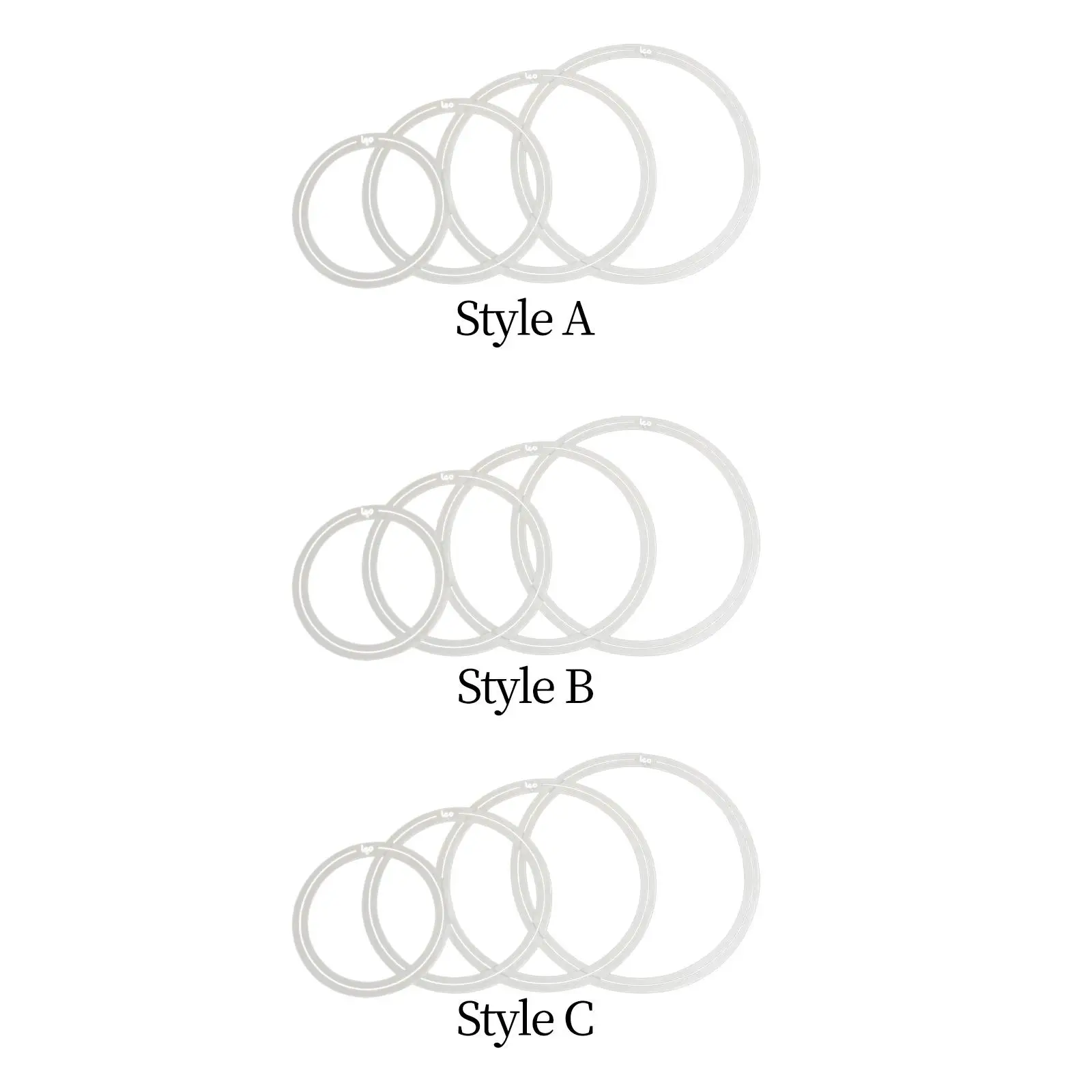 Pack of 4 Damping Drum Damper Rings Accessories Professional