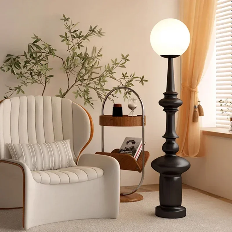 

Modern Nordic Black Resin Floor Lamp Homestay Living Room Bedroom Minimalism Sofaside Designer Lamp Home Decor Lighting Fixtures