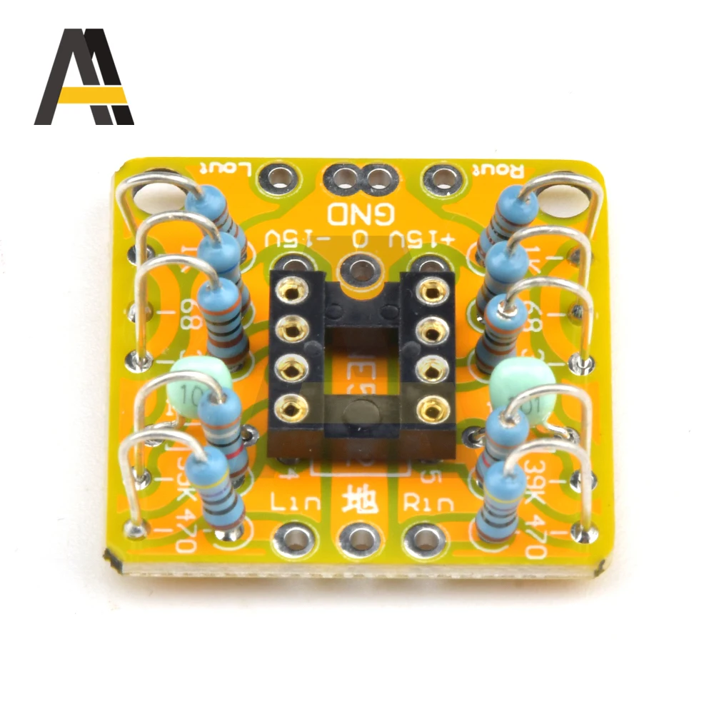 Dual OP Amp Board Preamp DC Amplification PCB DC Pre-Amp Amplifier Empty Board Module for NE5532 OPA2134 OPA2604 AD826