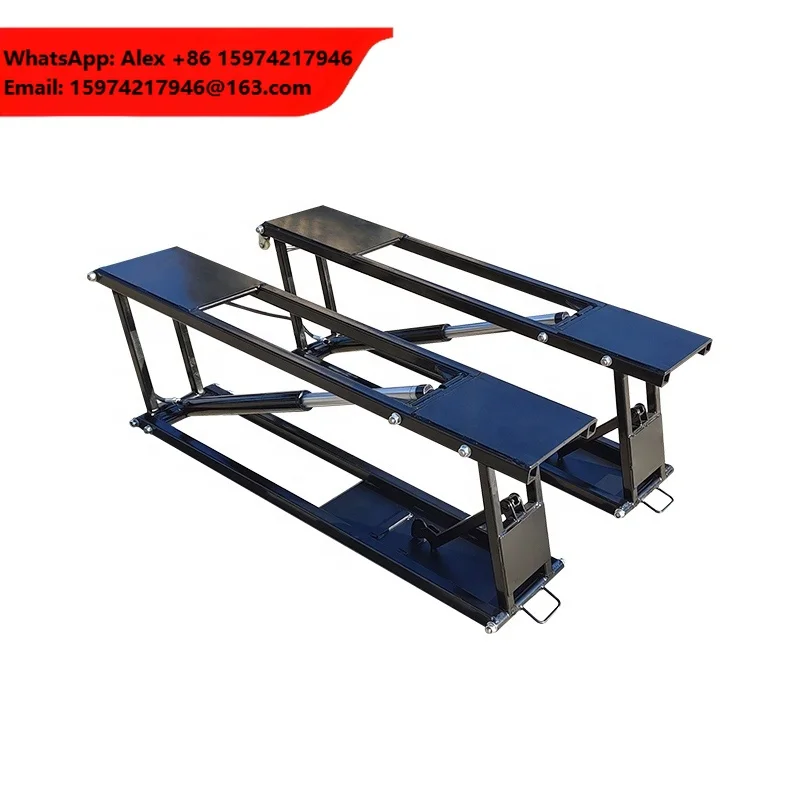 Hot Sale Scissor Double Cylinder Hydraulic Portable Car Lift 3 Ton Quick Lift Jack Low Price Movable For Home Use