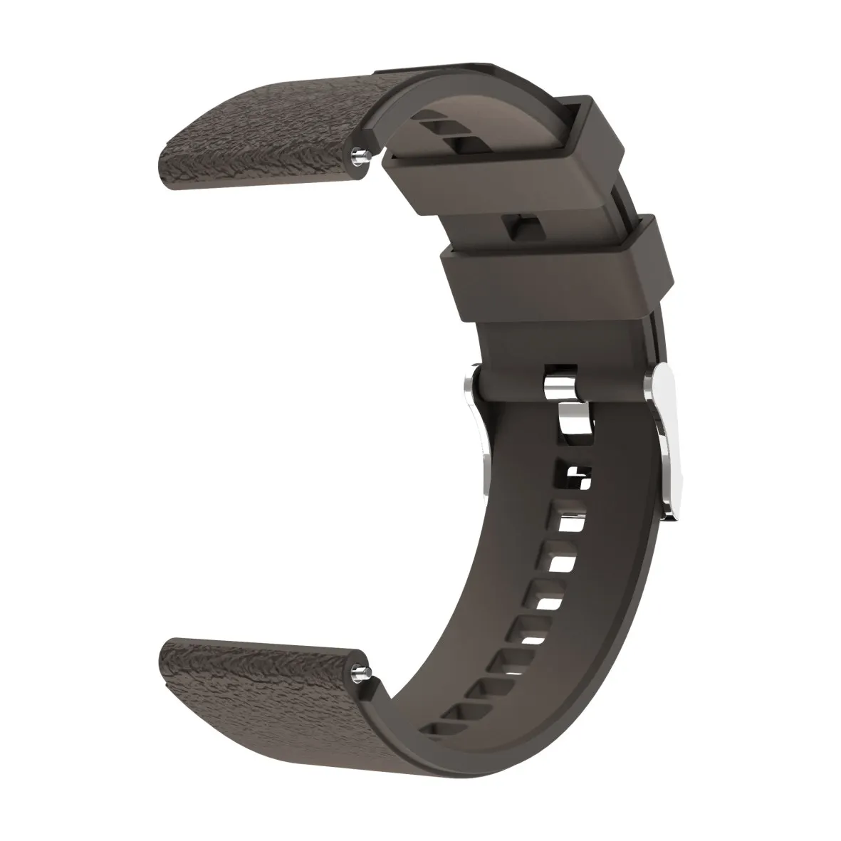

20mm 22mm Universal Watch Strap Soft Silicone Leather Grain Quick Release Fashion Lightweight Breathable Sport Smartwatch Band