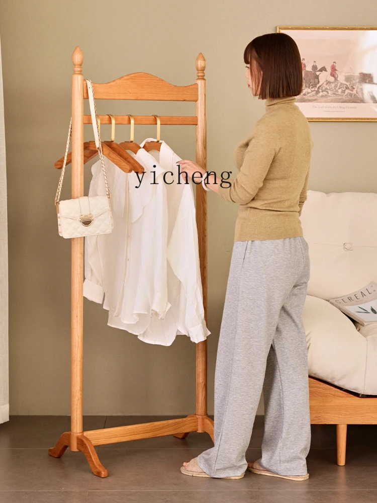 XL Cherry Wooden Hanger Clothes Rack Household Bedside Clothes Coat Rack Solid Wood