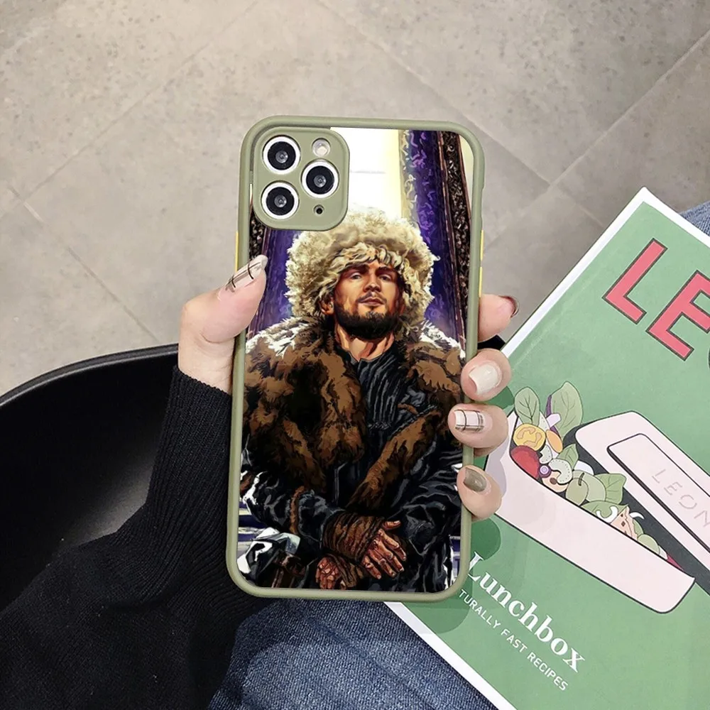 UFC K-Khabib Cool N-Nurmagomedov Phone Case for iPhone 14 11 12 13 Mini Pro Max 8 7 Plus X XR XS MAX Translucent Matte Cover