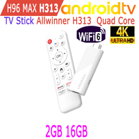 Hoxkee Android TV H96 Max H313 TV Stick Allwinner Quad Core 4K HDR Wifi6 Wifi 2.4G Game Media Player Smart TV Box