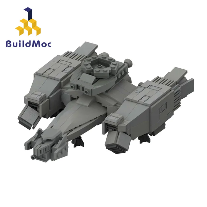 BuildMOC Building Block Toy USCSS Gnoll Ship Interstellar Spaceship Warship Model