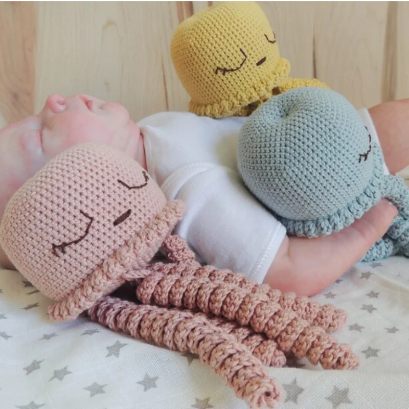 Cute Crochet Octopus Toy for Preemie, Amigurumi Octopus for Infant Baby Shower Gift, Sea Creature Toy