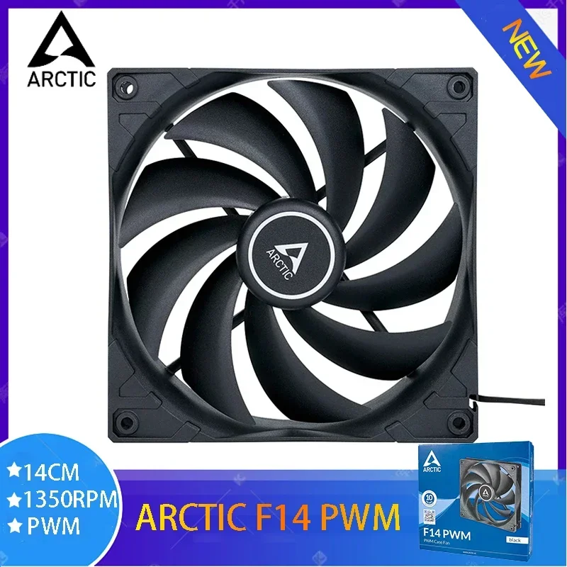 ARCTIC F14 PWM REV.2 14CM Computer Case Fan 140MM 4pin PMW PC Cooling Fan CPU Radiator Cooler 1350RPM FDB Mute Black