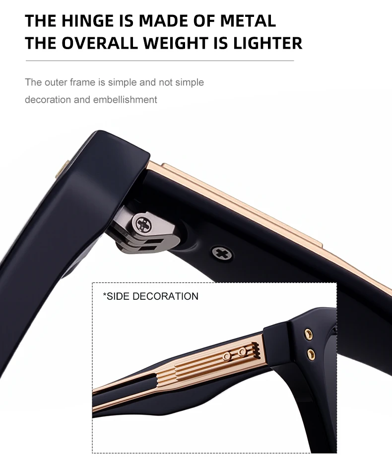 Retro Polarisierte Quadratische Punk Sonnenbrille Männer 2026 Luxus Marke Designer Klassische Fahren Schild Sonnenbrille für Männliche Shades UV400 – Detail 9