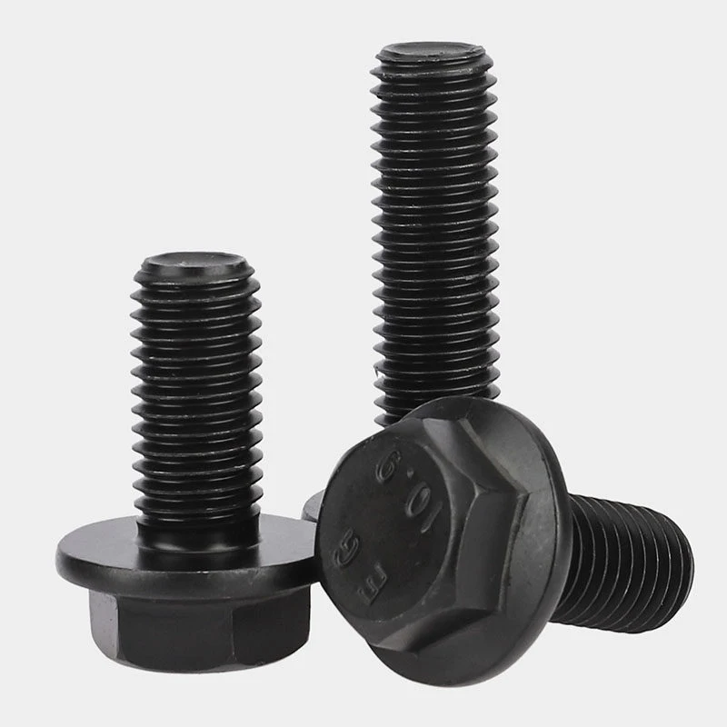 Titanium Steel Grade 10.9 Hex Flange Bolt & Nut, High Tensile External Hex Screws, Heavy Duty Universal Fastener for Engineerin