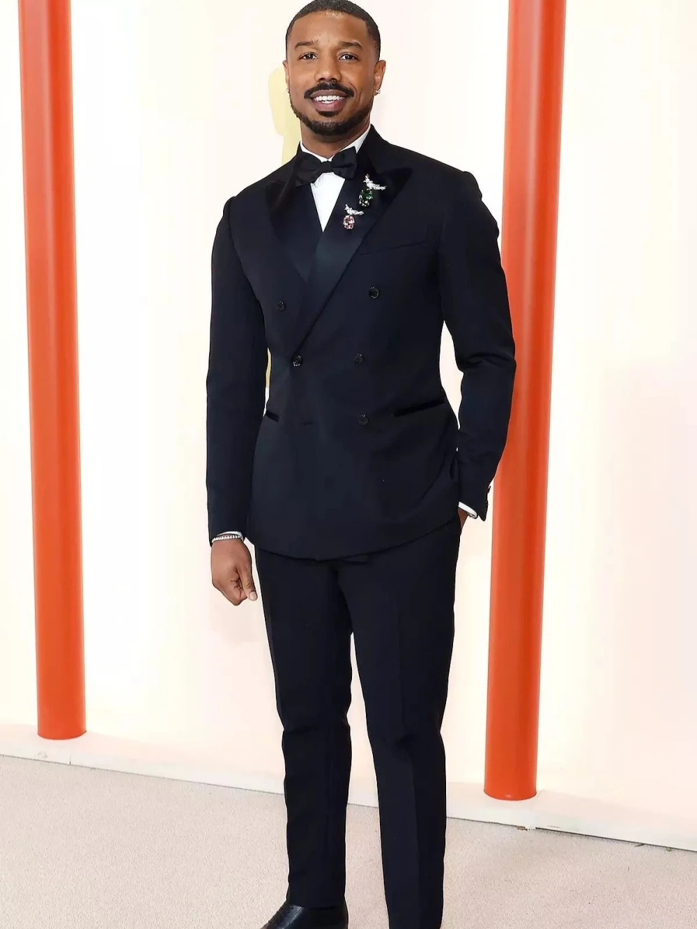 Male Black Double Breasted Suit Set 2 Pieces Jacket Pants Formal Banquet Outfit Peak Lapel Men's Suits Groom Sets Chic Tuxedo