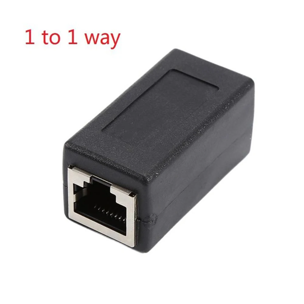 LAN Docking Plug Extender 1 To 2 Ways RJ45 Splitter Coupler Network Connector Adapters