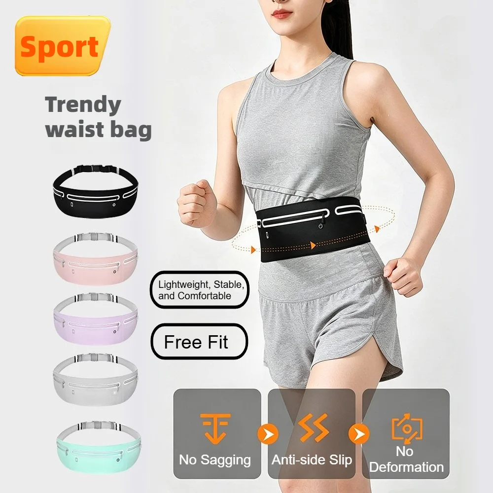 Slim Unisex Running Belt Waist Bag Sports Fanny Pack Women Men Waterproof Gym Phone Pouch Banana Bags Run Accessories Belt Pack