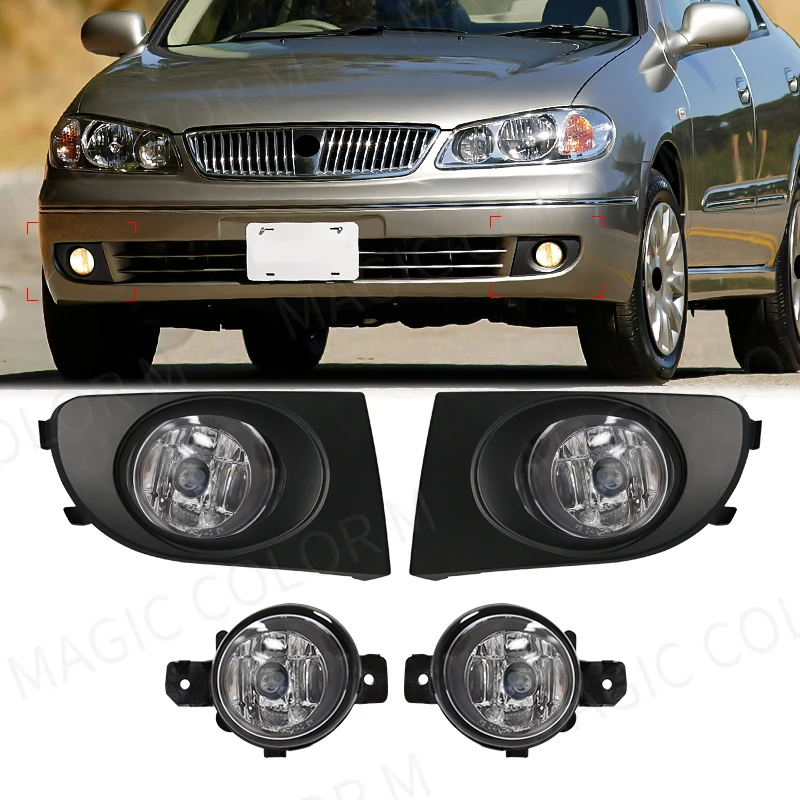 LED Fog Lamps For Nissan Sylphy Sentra Bluebird 2004 2005 2006 2007 2008 Front Bumper Driving Daytime Running Lights Headlights