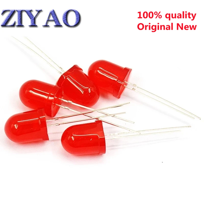 10Pcs F10 10MM LED Emitting Diode Red White Yellow Green Blue 3V DIY PCB Circuit Transparent Diffused Arduino Bulb