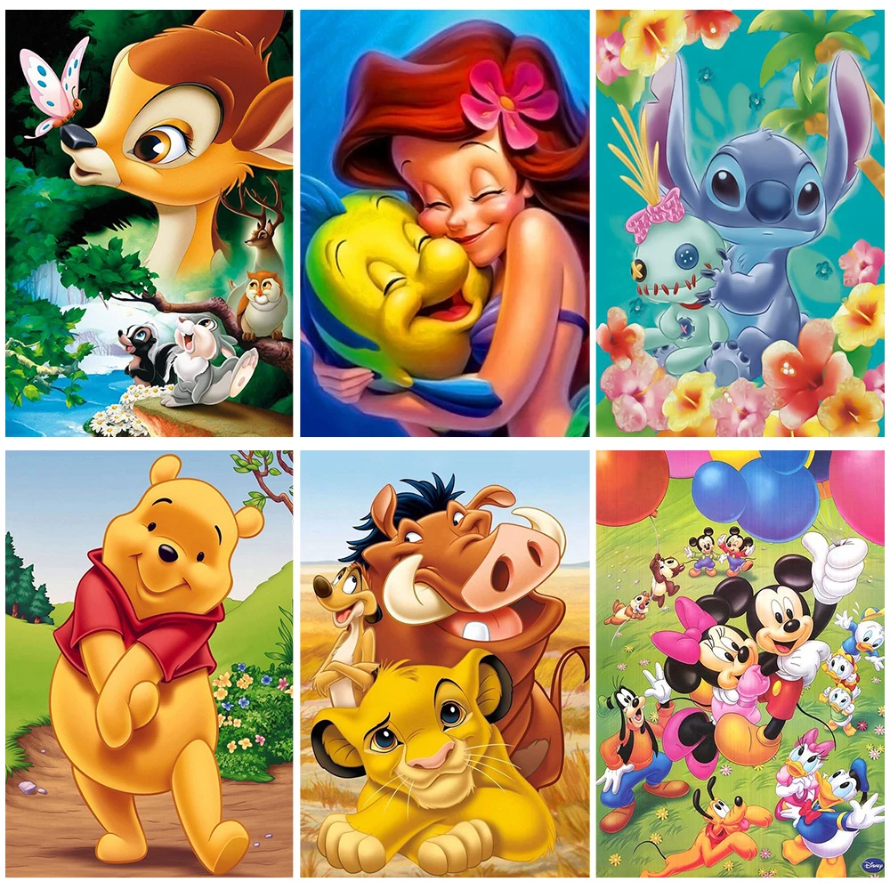 

Disney 5D DIY Diamond Painting Cartoon Animals The Lion King Mickey Mouse Mosaic Embroidery Handmade Home Decoration Gift