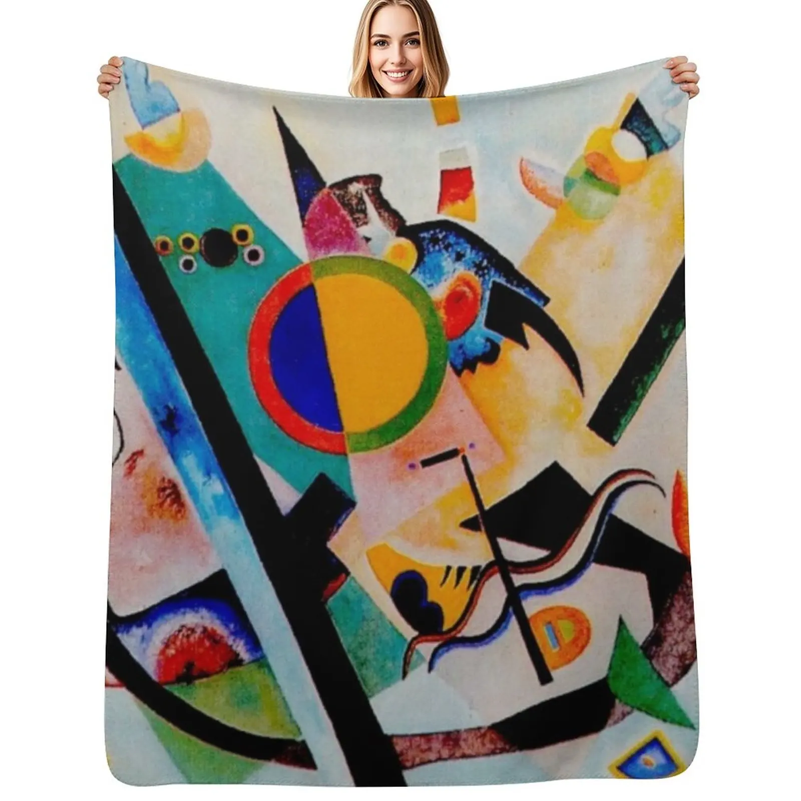 

Wassily Kandinsky | Multicolored-Circle |Kandinsky Inspired Throw Blanket Multi Purpose Soft Warm Blanket for Home Travel