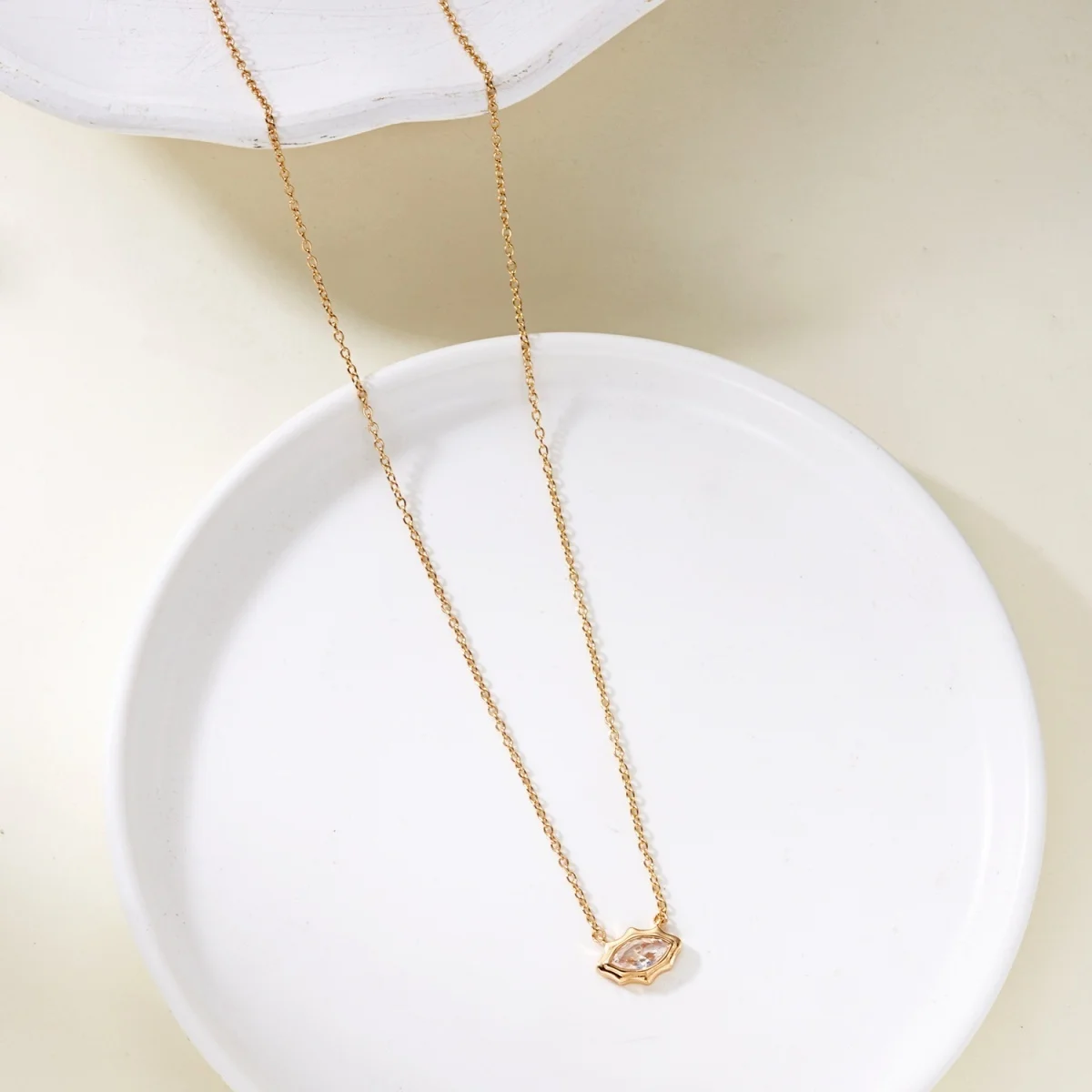 Doppelschichtige Strass-Geometrische Sonnenanhänger-Halskette in Y-Form für Frauen, Eleganter Rhombischer Sonnenblumen-Choker, Partyschmuck – Detail 27