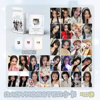 50Pcs/Set Kpop Idol Girl BABYMONSTER New Album Series Lomo Cards HD Printd Photocards HARAM RORA AHYEON ASA RUKA Fans Gifts