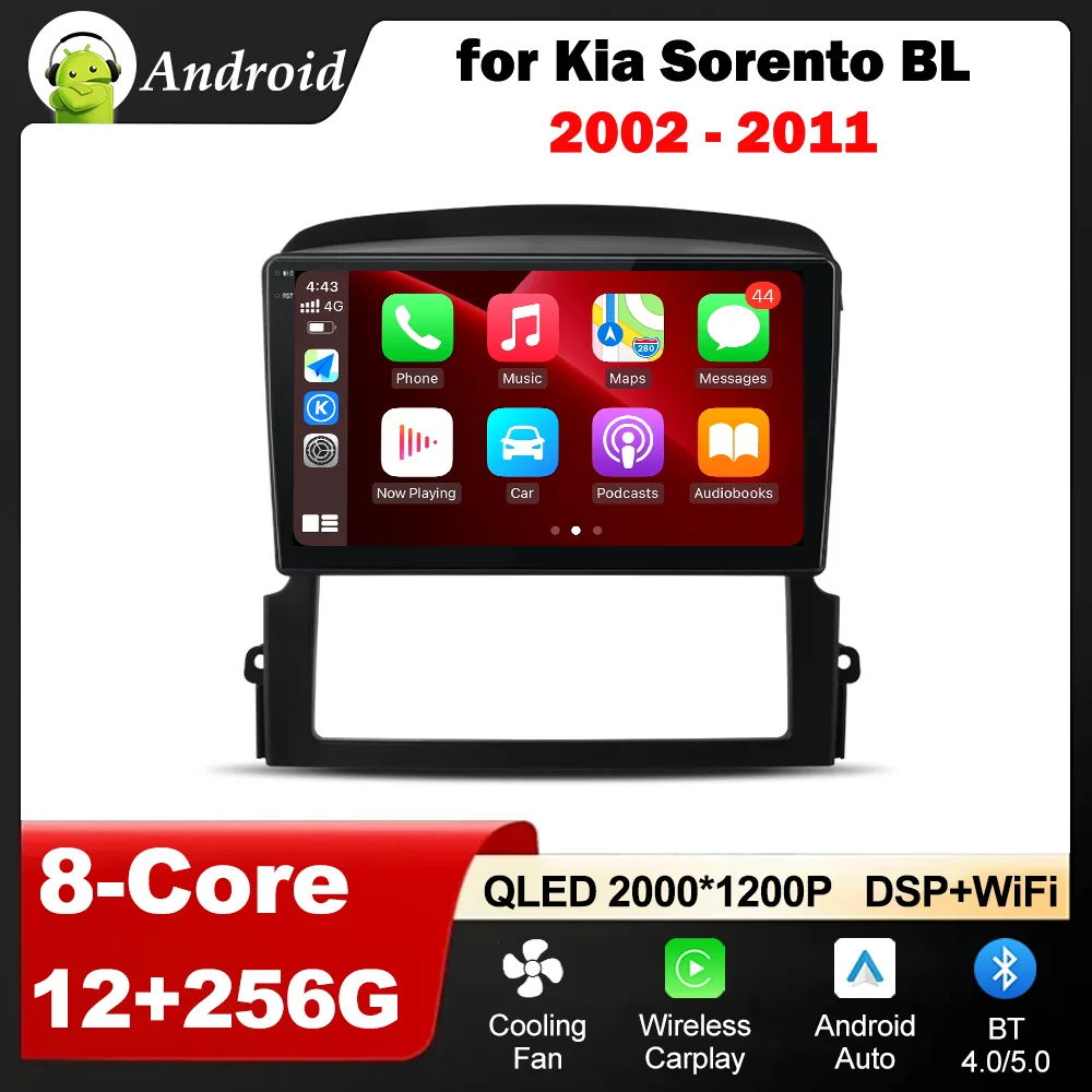 

GPS Navi Car Mulltmedia Player for Kia Sorento BL 2002 - 2011 Android Intelligent System DSP Stereo Head Unit Auto Accessories