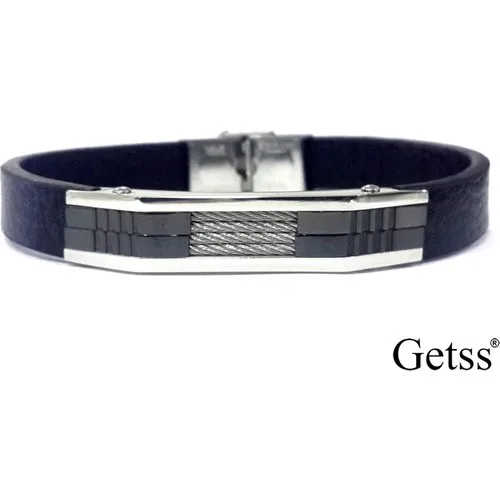 Getss Blz1126 torsion Wire Model Male Steel Leather Bracelet