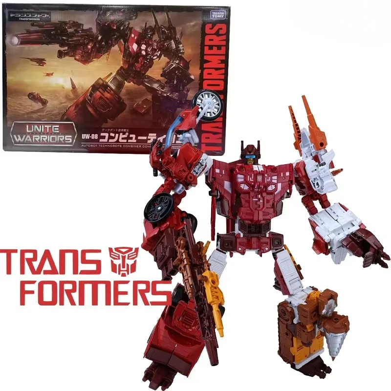 Originele Takara Tomy Transformers Uw-08 Computron Action Figure Gratis Verzending Hobby Verzamel Verjaardagscadeau Model Speelgoed Anime