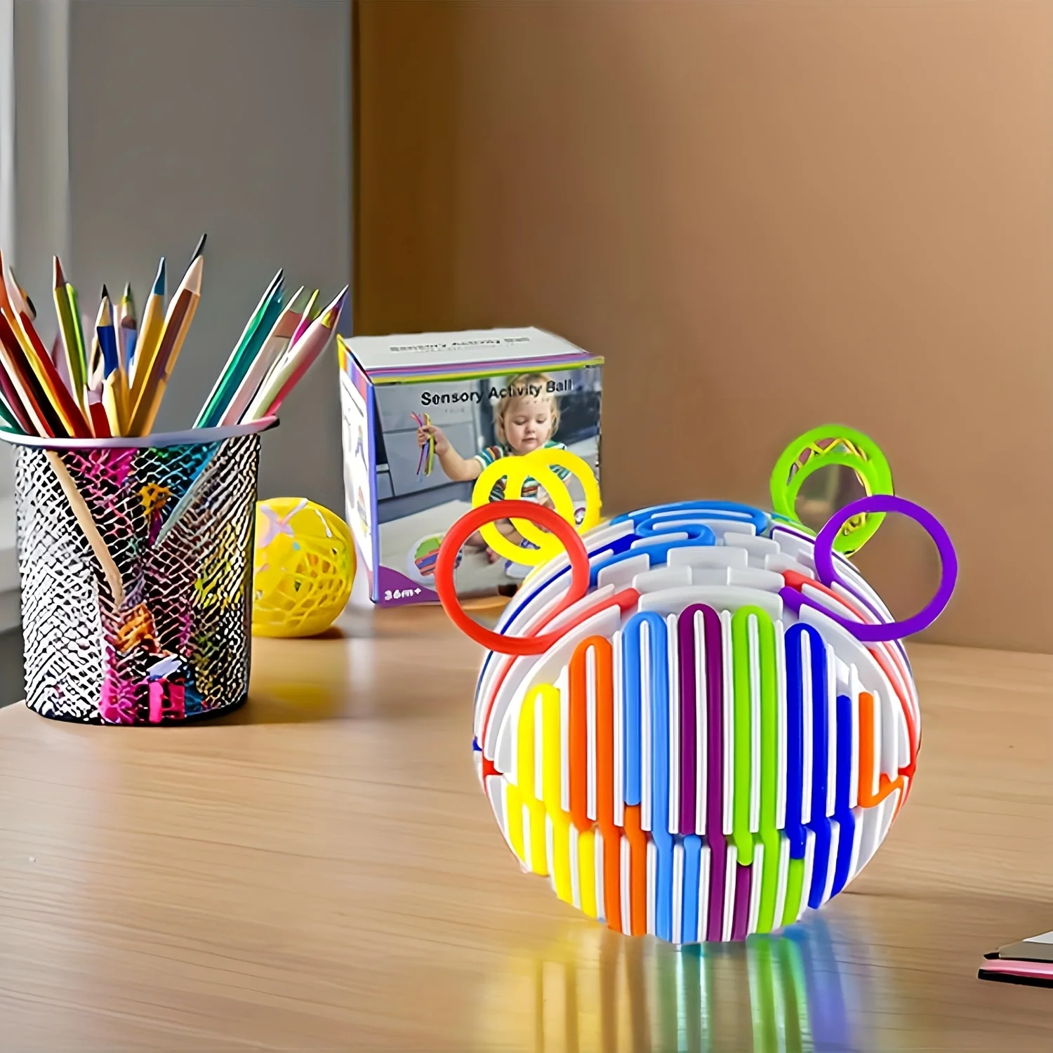 ลูกบอลกิจกรรมทางประสาทสัมผัส, ของเล่นทางประสาทสัมผัสซิลิโคนสําหรับฝึกการศึกษา, ของเล่นที่เงียบสงบของเครื่องบินในรถยนต์, ของขวัญวันหยุดที่สมบูรณ์แบบ