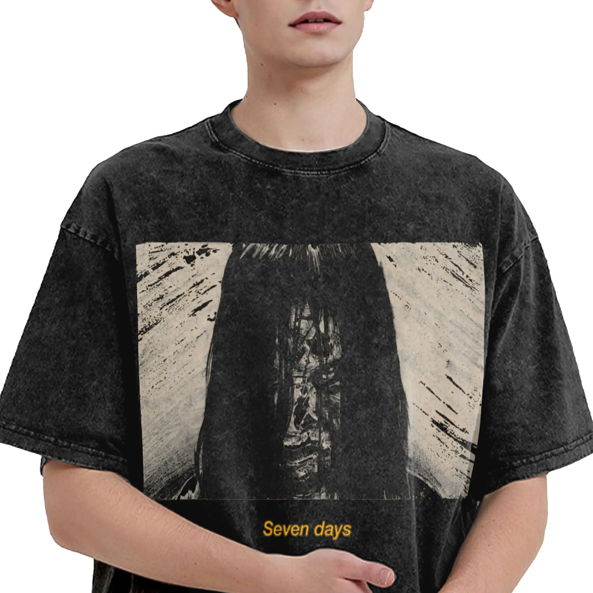 The Ring Horror Movie Washed T Shirt Streetwear Hip Hop Retro T-Shirts  Tees Men Women Short Sleeve Harajuku