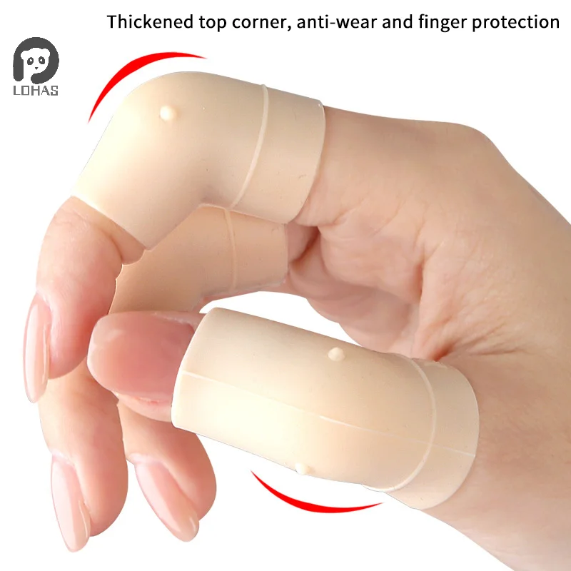 1 قطعة واقيات كم الأصابع من السيليكون توفر الإغاثة لتكسير الأصابع والذرة والبثور وحماية النسيج