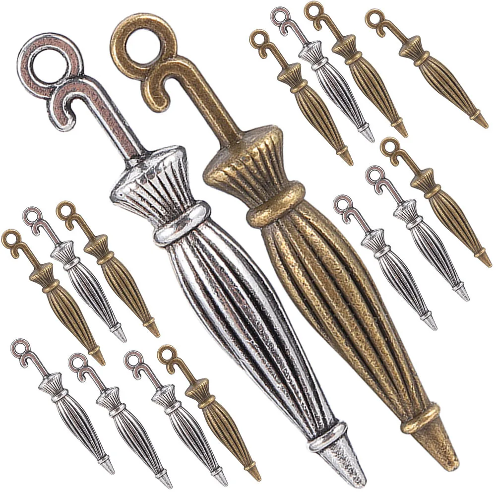 100Pcs Elegant Umbrella Charms Jewelry Making Pendant Accessories for DIY Necklace Bracelet Crafts Umbrella Pendant
